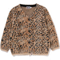WILD LEOPARD PATTERN SHAGGY CARDIGAN MENS