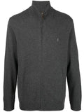 Polo Ralph Lauren embroidered-logo zip-up cardigan