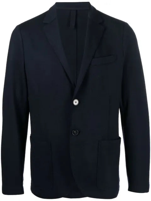 Harris Wharf London virgin-wool single-breasted blazer