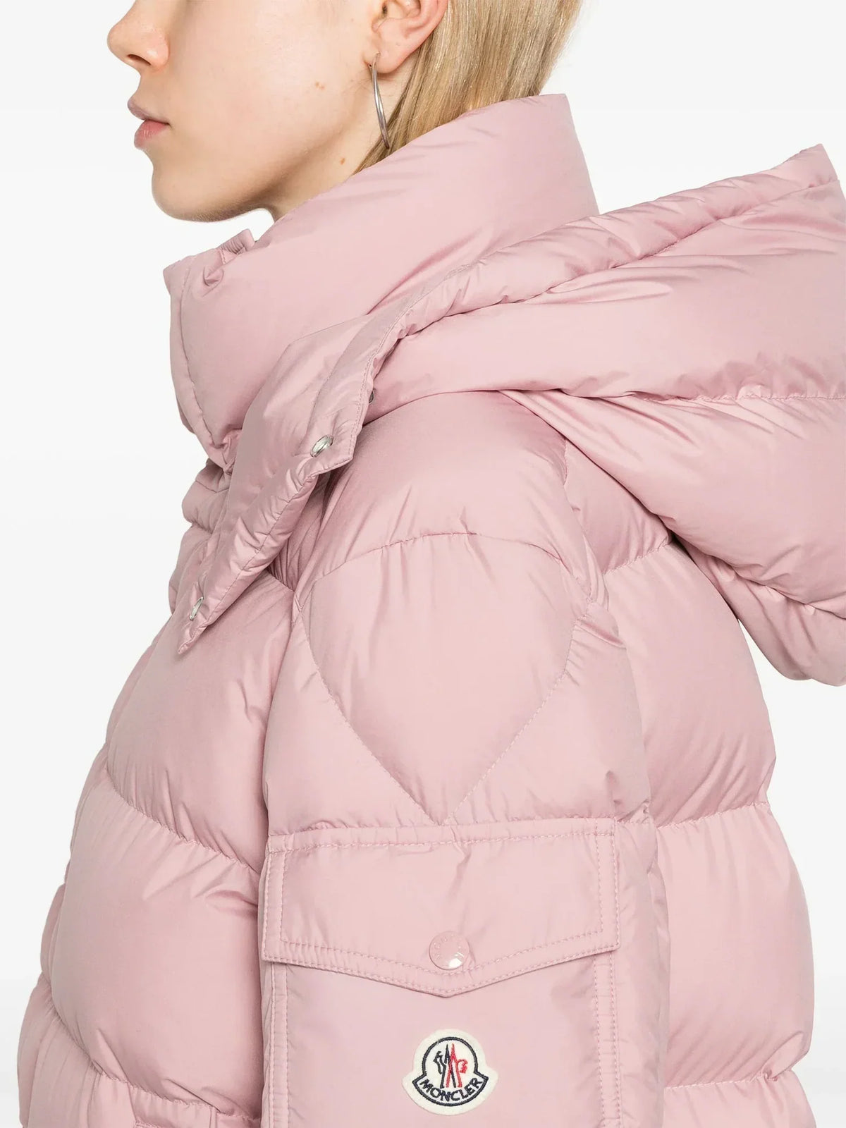 Moncler Maya 70th Anniversary Short Down Jacket in Pink