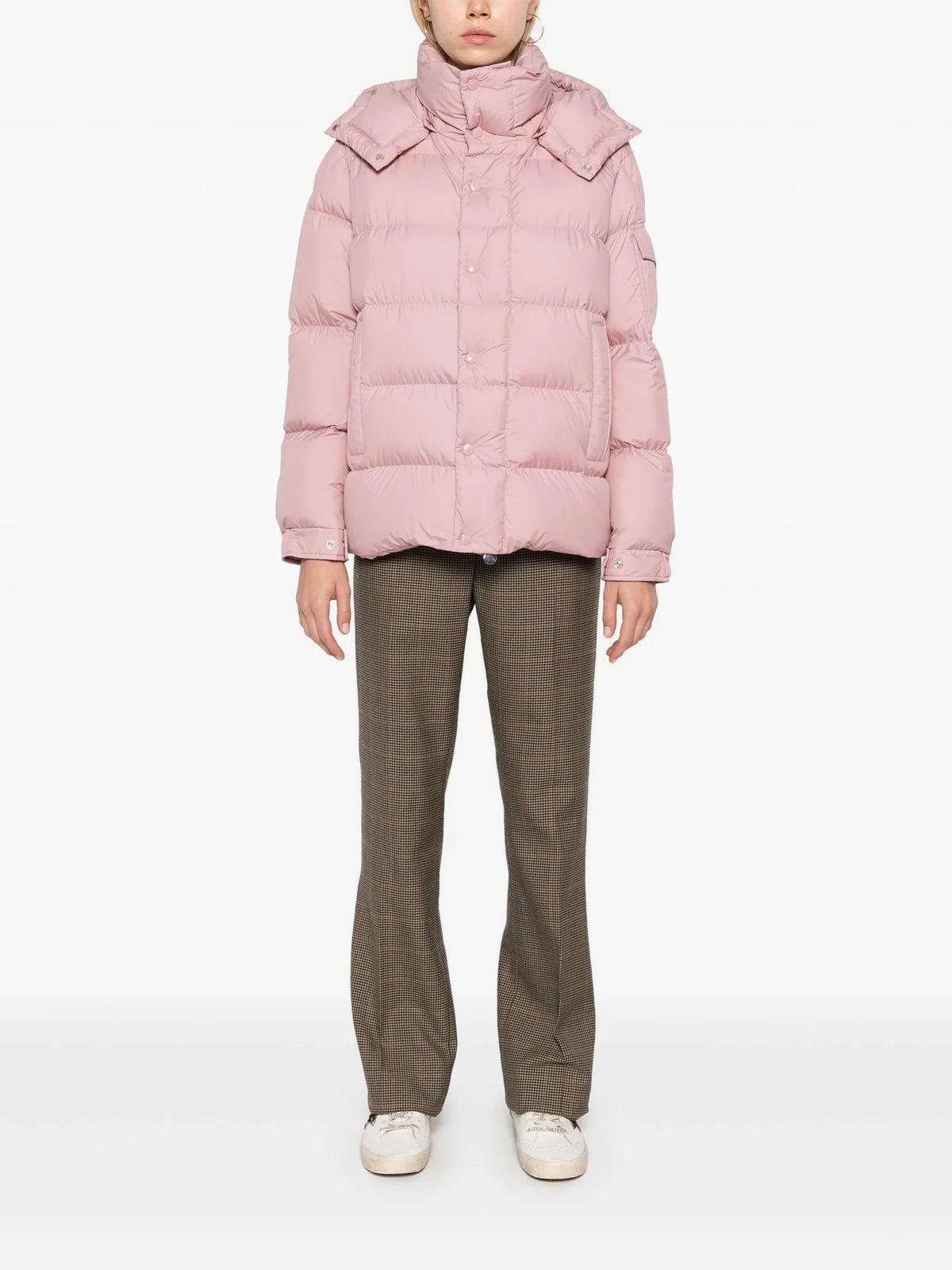 Moncler Maya 70th Anniversary Short Down Jacket in Pink