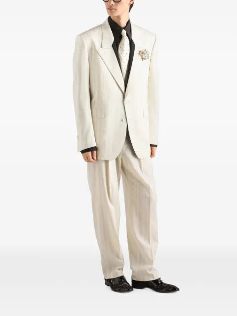 Dolce & Gabbana Sinatra single-breasted pinstripe wool jacket