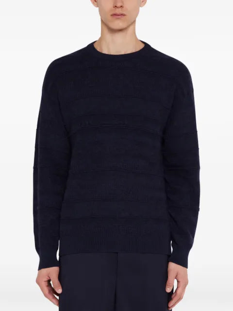 Laneus jacquard-knit crew-neck sweater