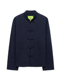 Shanghai Tang frog-button mandarin-collar jacket