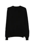 Y-3 fringed-detail side-stripe sweatshirt