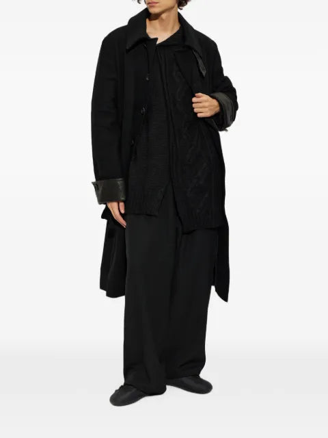 Yohji Yamamoto cable-knit asymmetric sweater