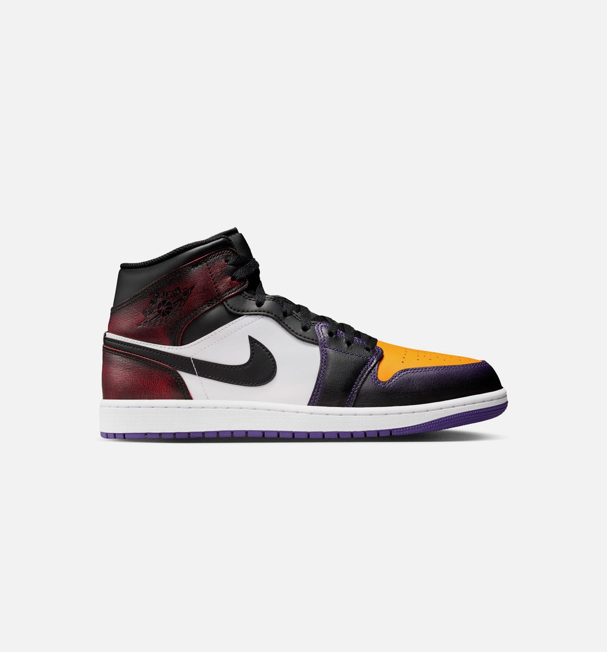 Air Jordan 1 Mid SE Men's Lifestyle Shoes - True Red White Court Purple Black