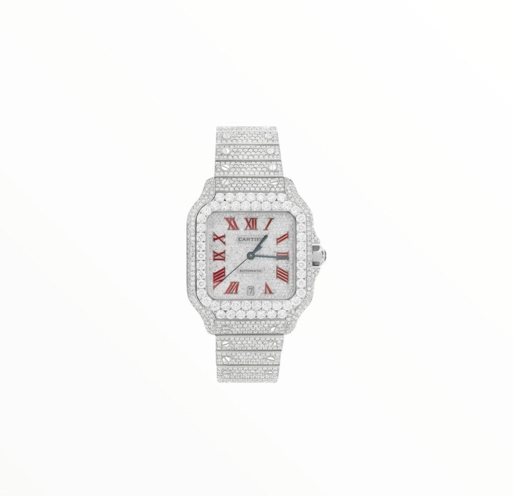 Cartier Santos Roman Numerals Red VVS 40MM