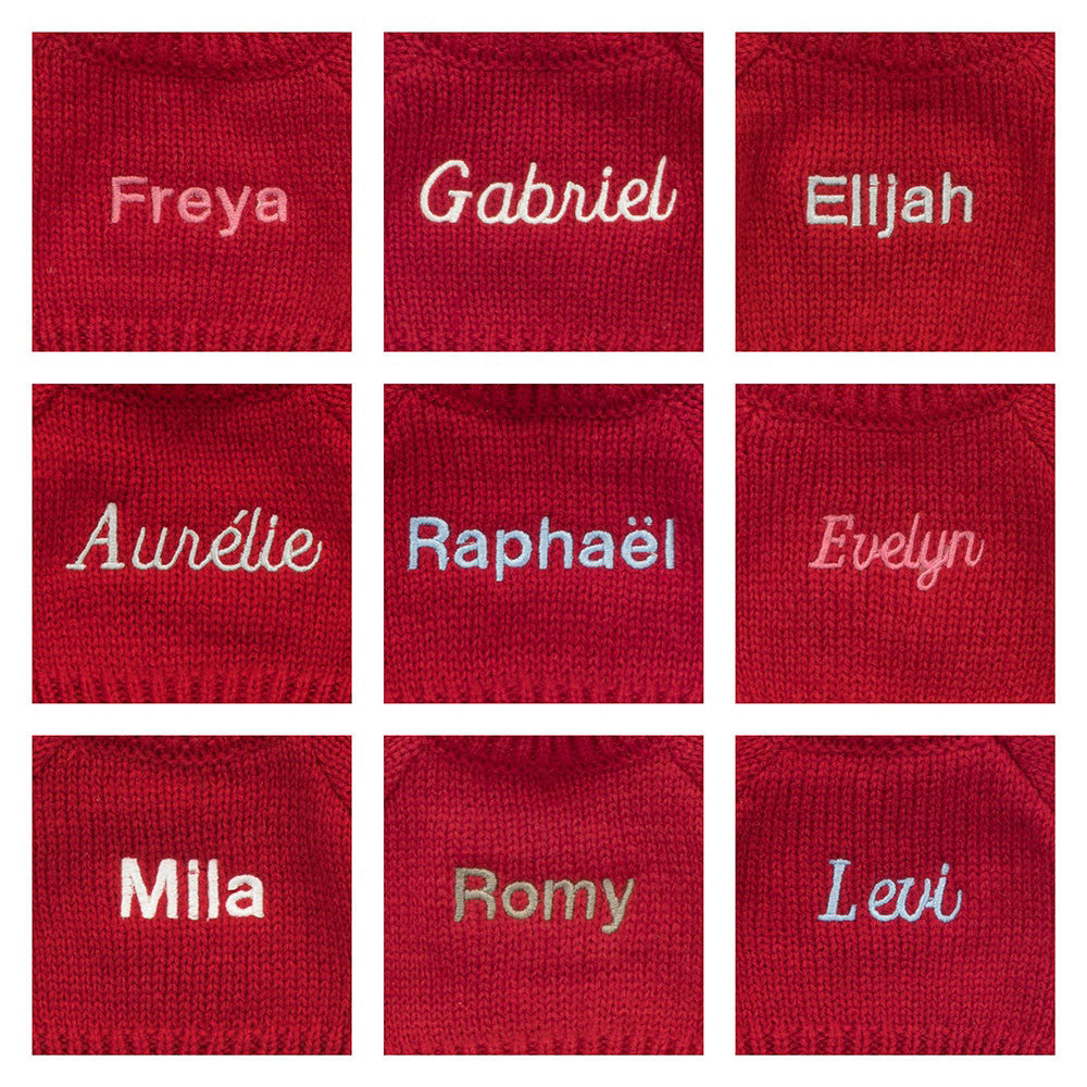 Bashful Monkey with Personalized Red Jumper