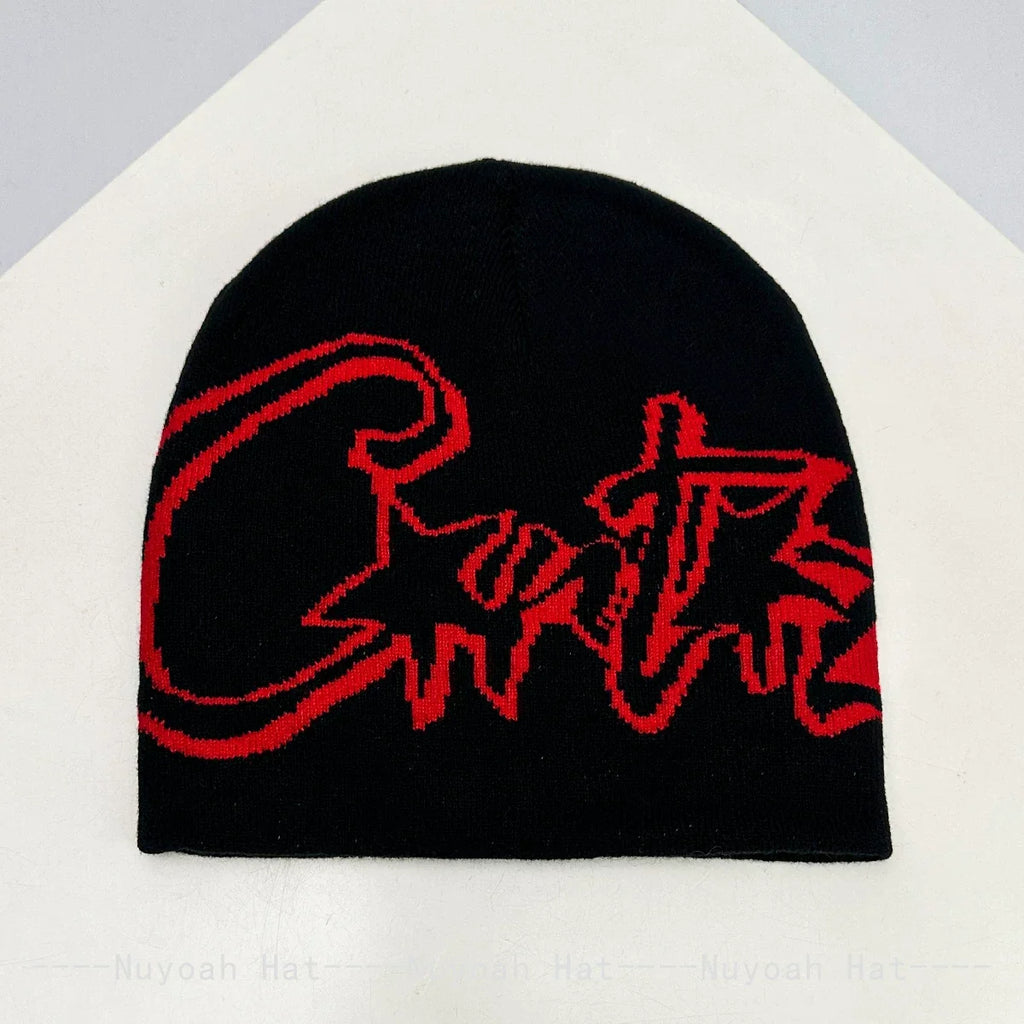 Corteiz Script Leopard Print Knit Beanie
