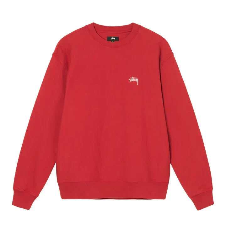 OVERDYED STOCK LOGO CREW RED