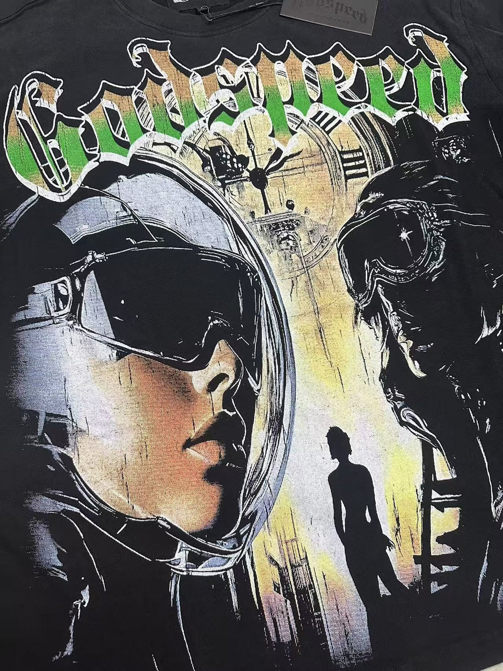 Godspeed Fortuna Astronaut Graphic T-Shirt - Black