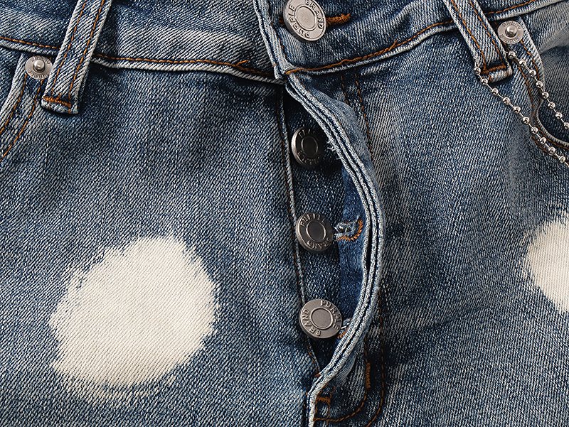 Purple Brand Bleach Splatter Denim Shorts