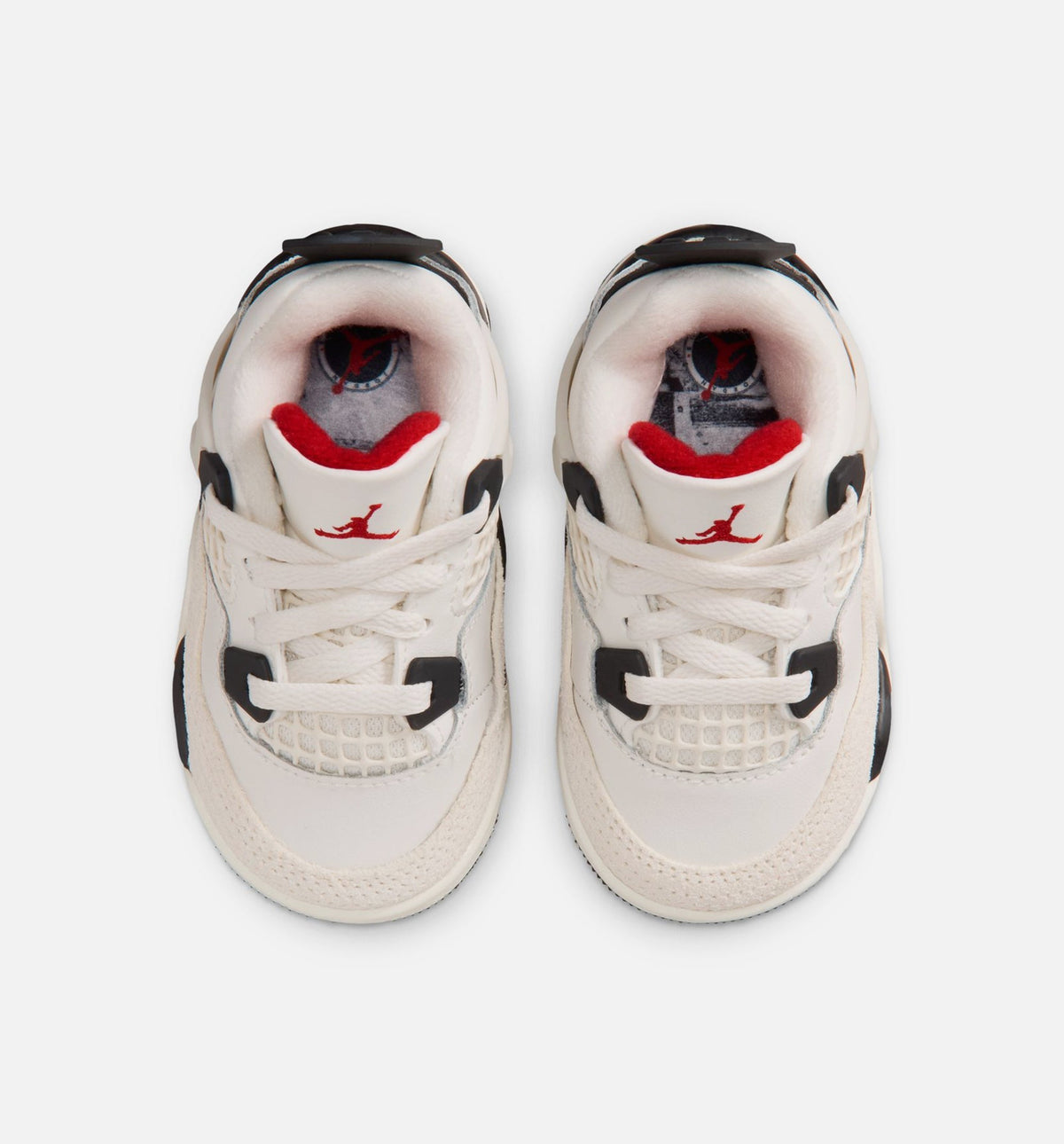 Air Jordan 4 Retro "Flight Club" Infant/Toddler Shoe – Sail/Black/University Red