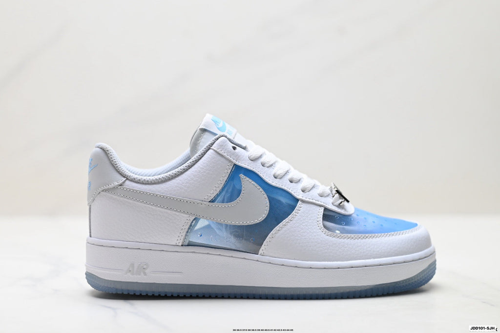 Nike Air Force 1 Low White Light Blue Gray Unisex Sneakers Style 20