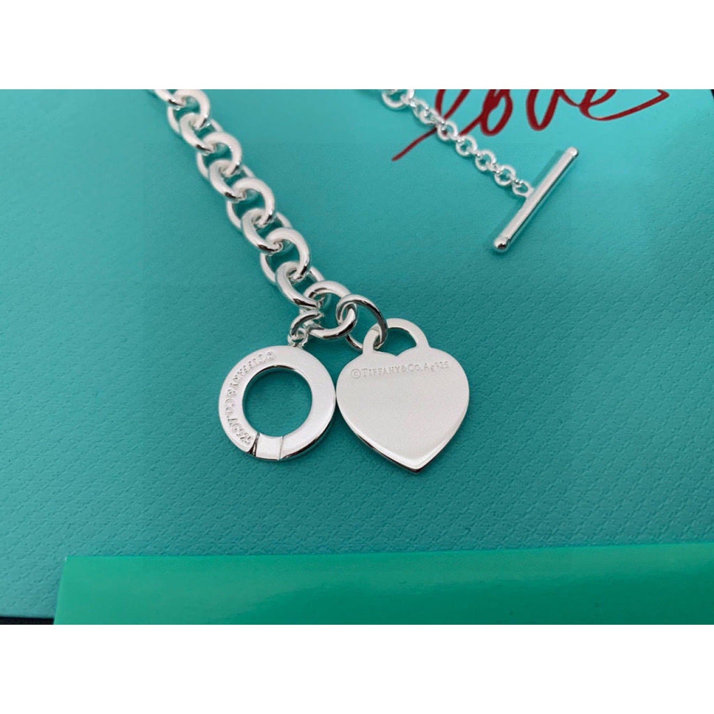 Tiffany & Co. Chunky Chain Heart Necklace