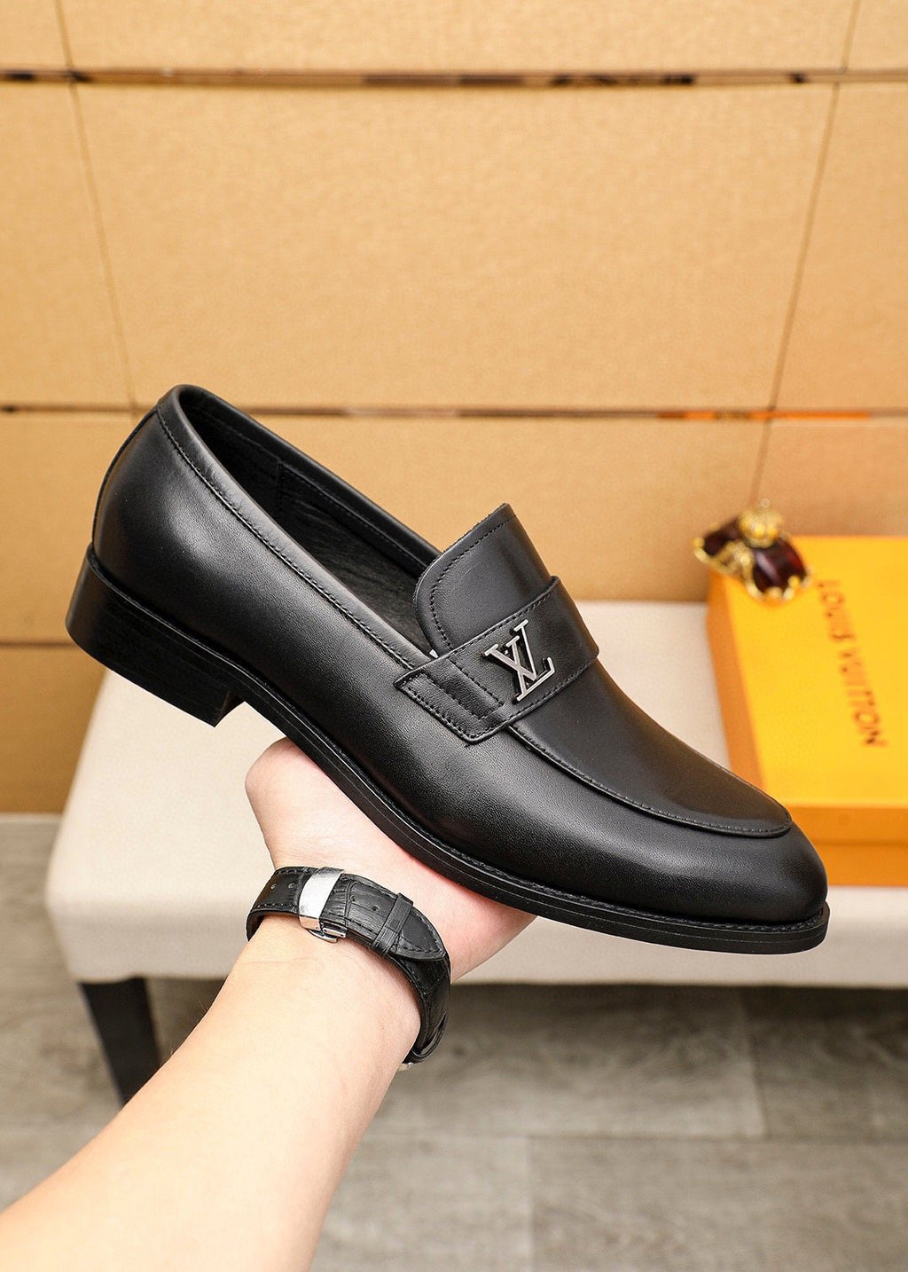 Louis Vuitton Black LV Hardware Loafers