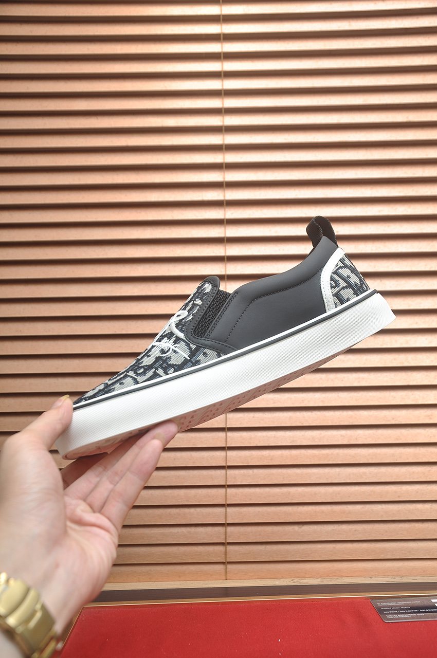 Dior Patterned Slip-On Sneakers