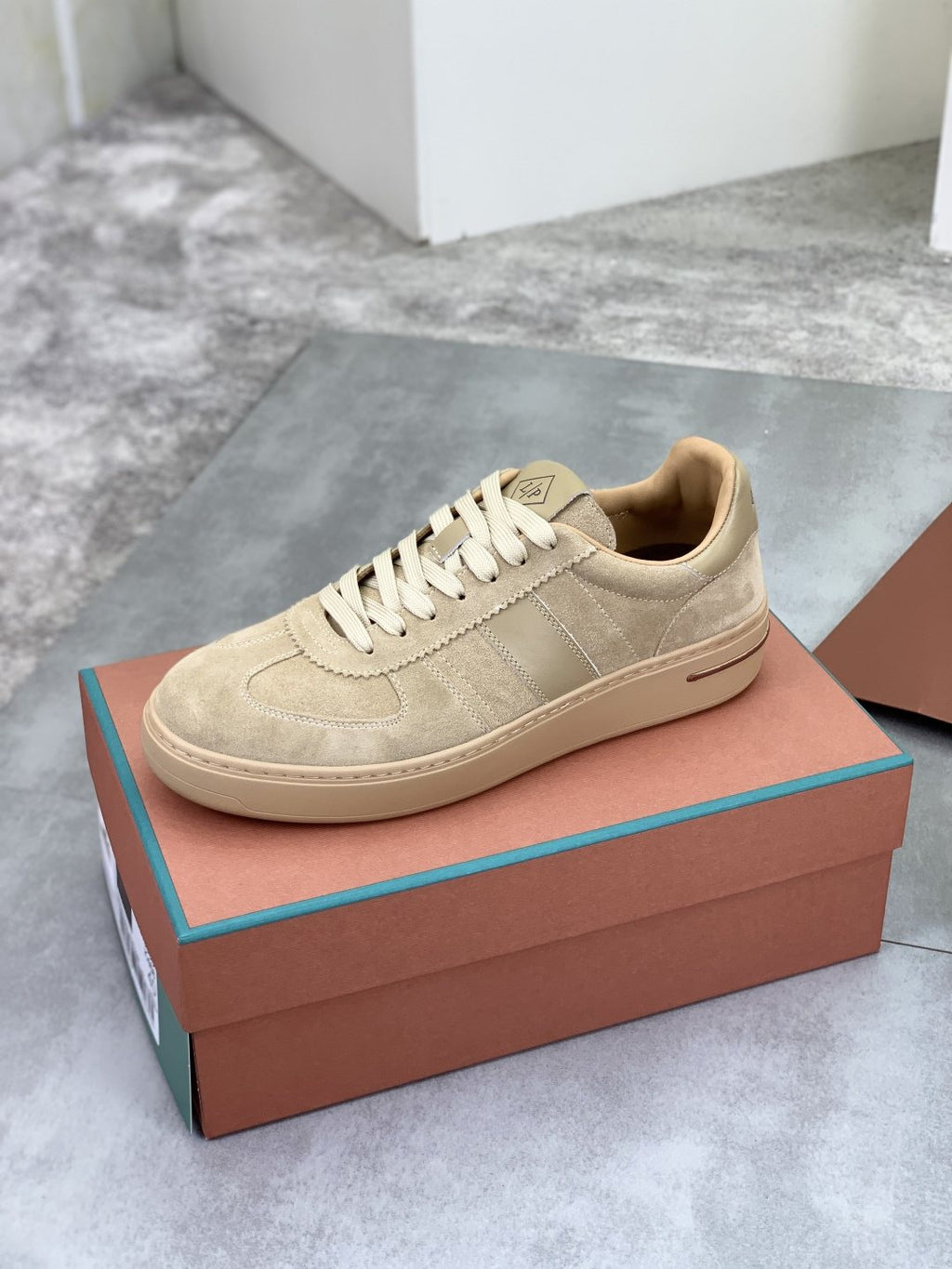 Loro Piana Beige Low-Top Sneakers