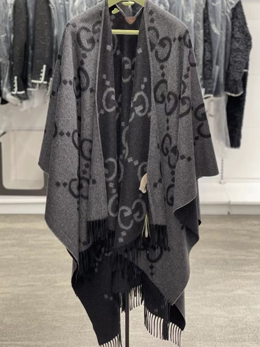 Gucci Fringed Monogram Cape