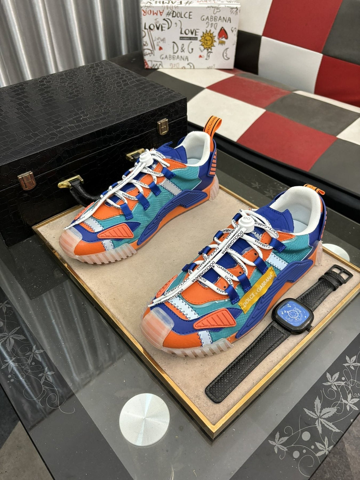 Dolce & Gabbana Colorblock Layered Sneakers