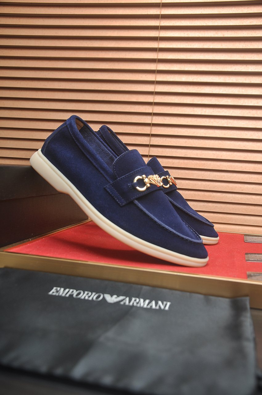 Armani Men's Horsebit Slip-On Loafers