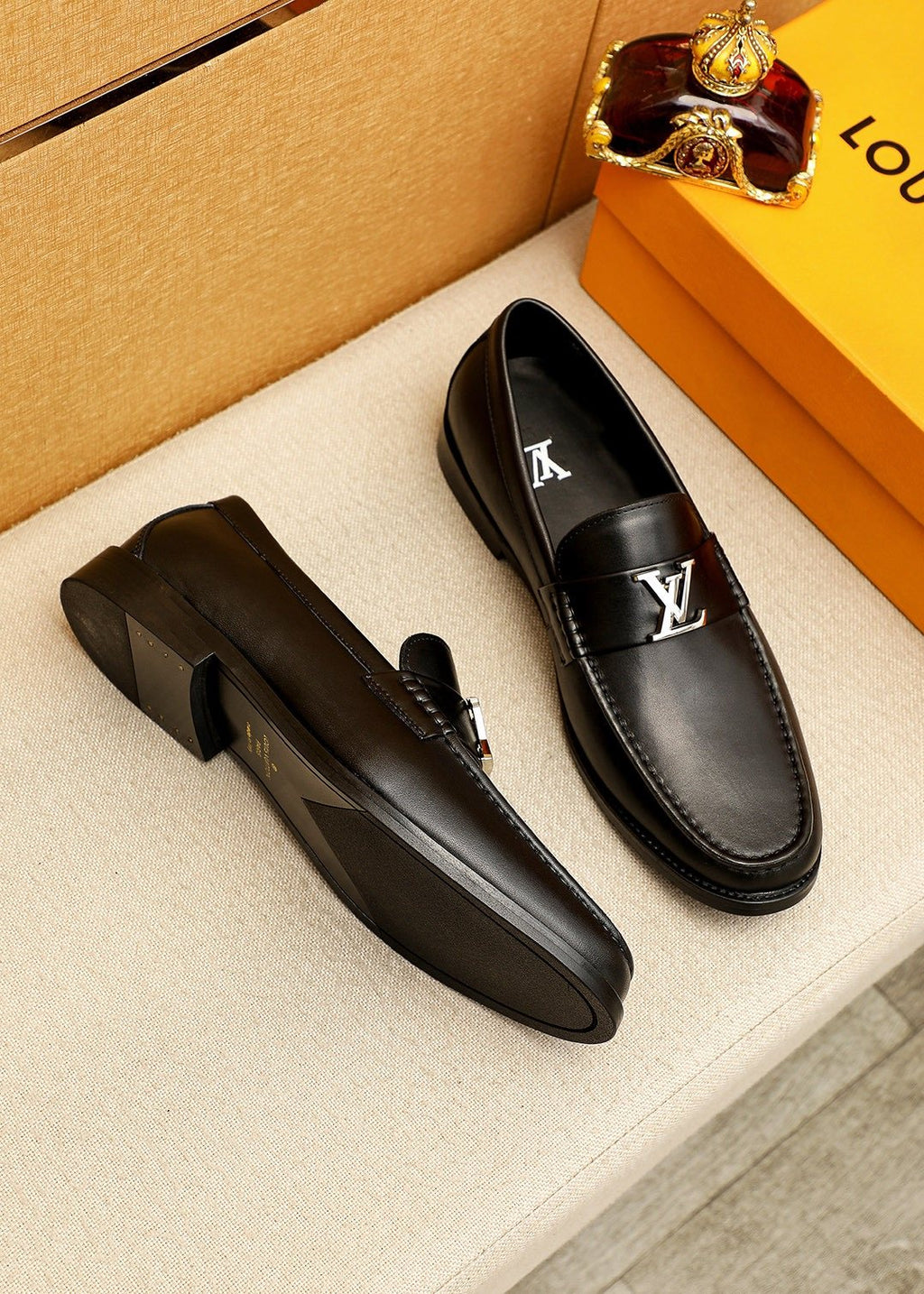 Louis Vuitton Leather Hardware Loafers