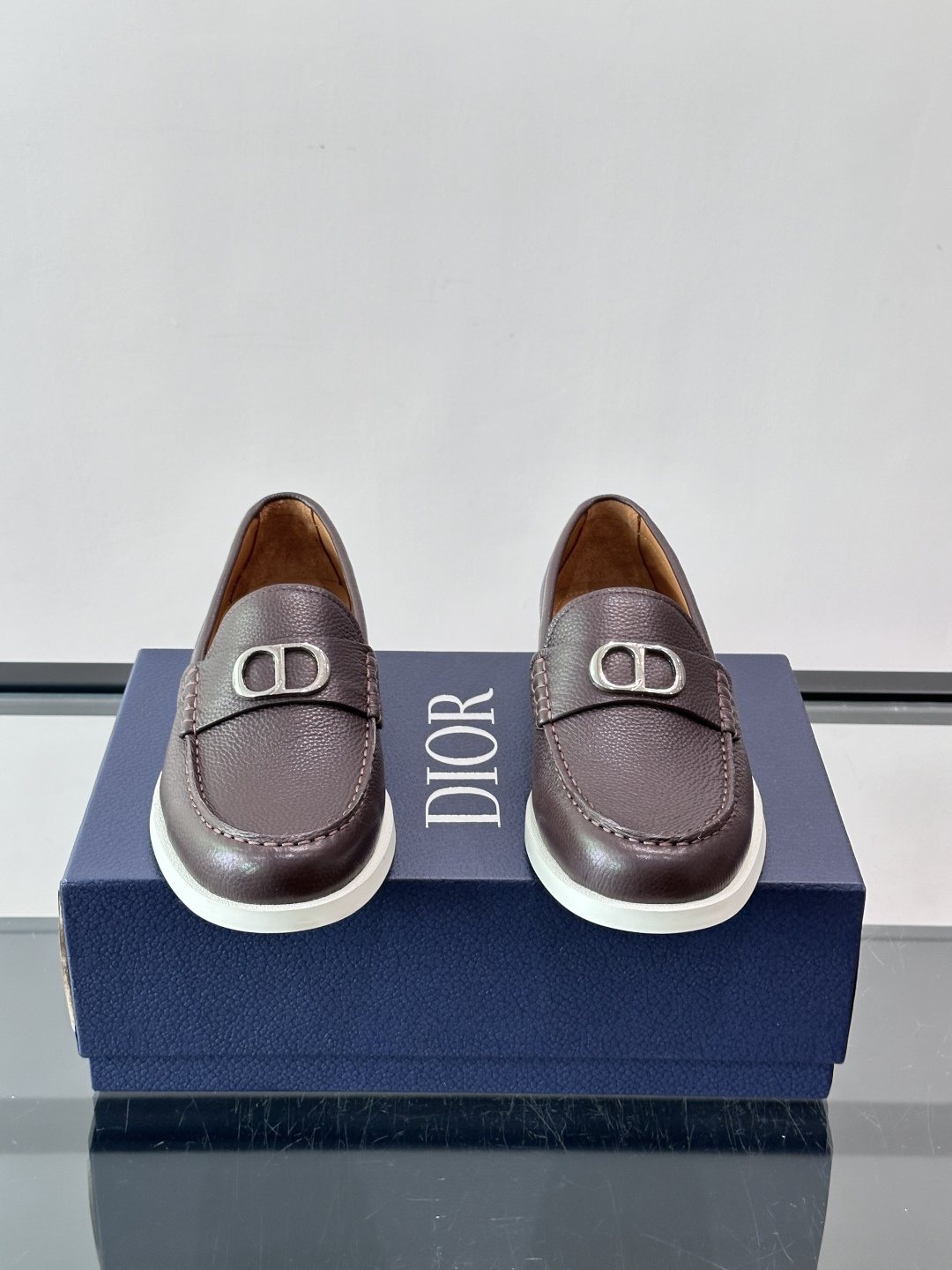 Dior Men's Textured Slip-On Loafers