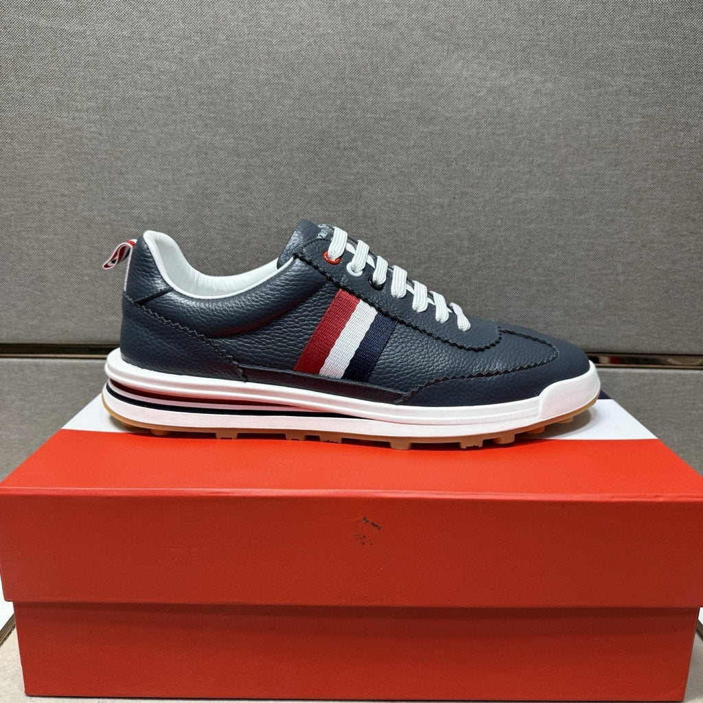Thom Browne Men's Stripe Low-Top Sneakers
