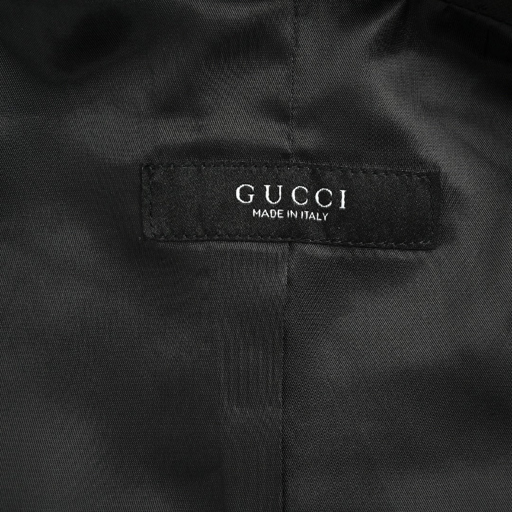 Gucci GUC All-Over GG Jacquard Zip-Up Spread Collar Jacket — Dark Brown